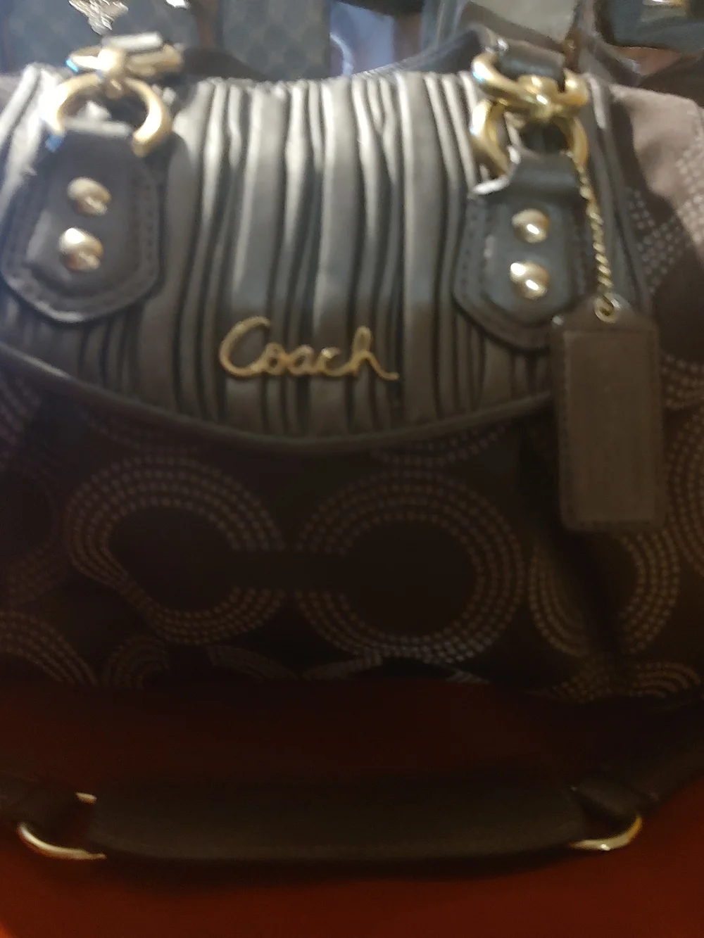 Coach Black Leather Men’s Wallet with Embossed Creed Patch